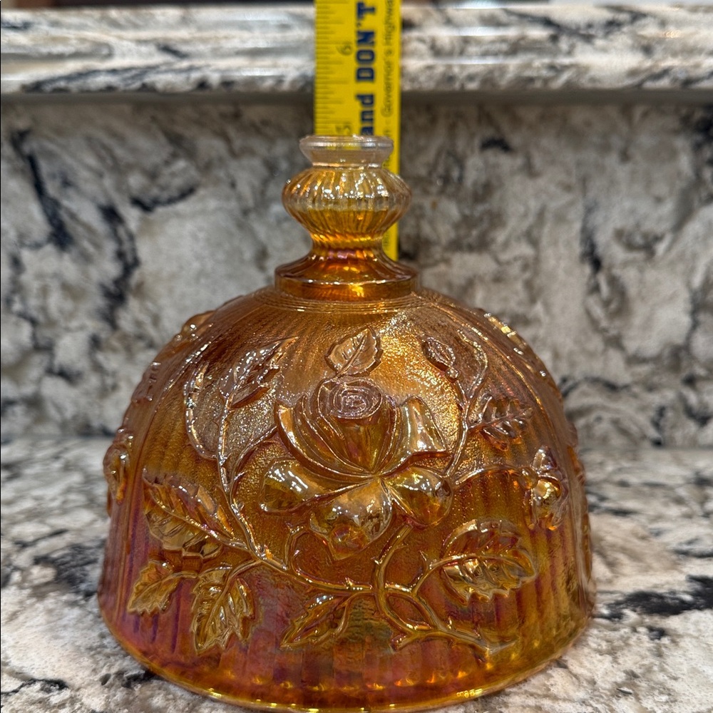 Vintage Marigold Imperial Carnival Glass Covered Butter Dish dome DOME ONLY - Picture 4 of 11